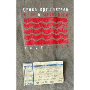 Bruce Springsteen & The E Street Band Tour 2000 T-Shirt XL w/Concert Ticket